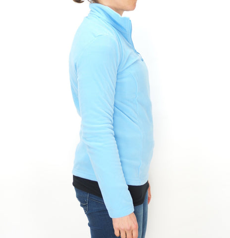 Womens Jack Wolfskin Gecko 17553 Air Blue Half Zip Light Fleece Sweatshirt