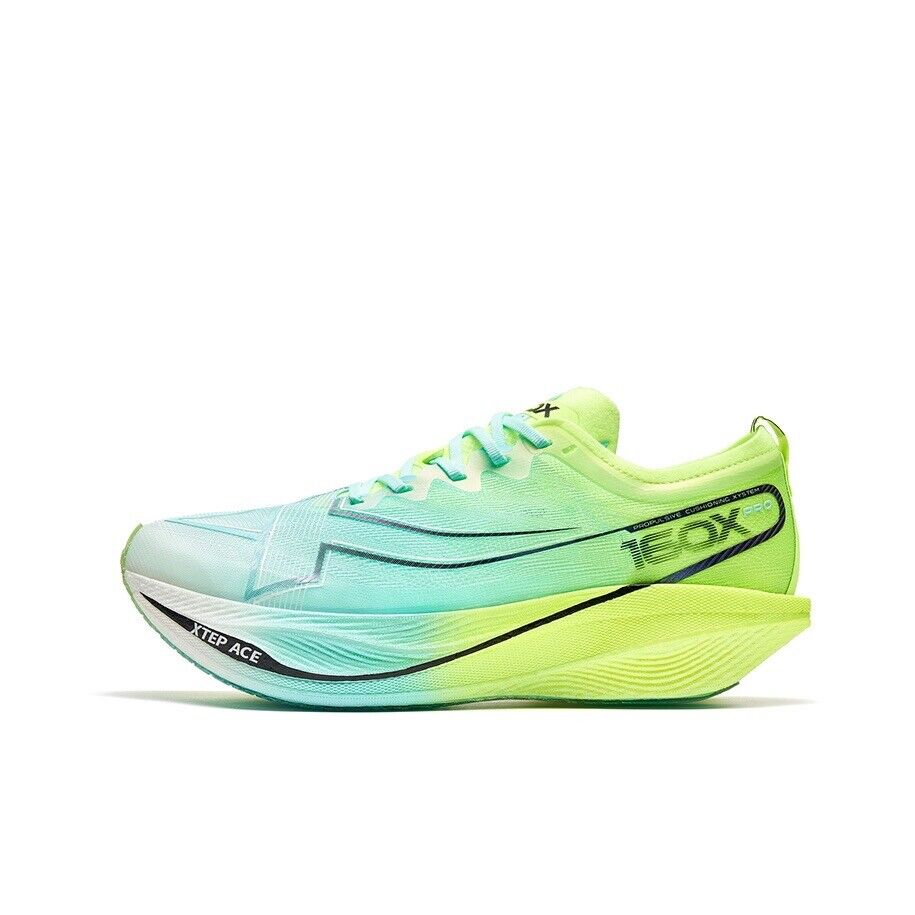 Mens Xtep Ace 160X Pro Mesh Professional Marathon Running Light Blue Shoes  