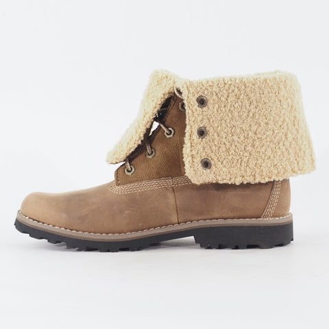 Juiniors Timberland Authentic 6 Inch 18901 Brown Leather Lace Up Casual Boots  