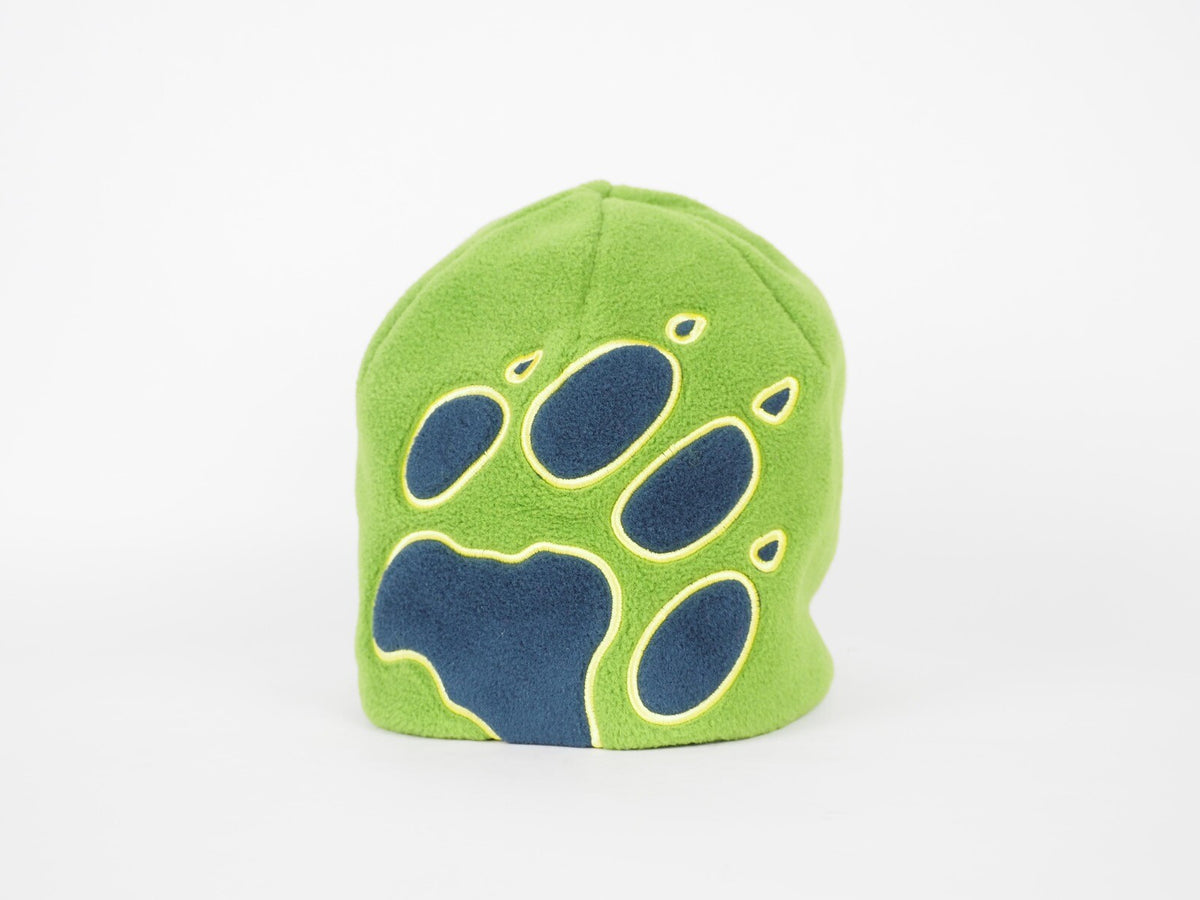 New Jack Wolfskin Kids Front Paw Hat 19424 Green Warm Hat Beanie