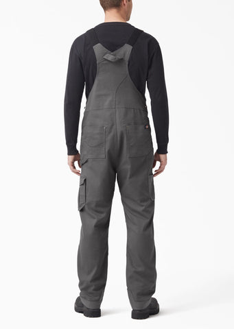 Mens Temp iQ Dickies 365 Tech Duck Bib Overalls Work Grey Trousers