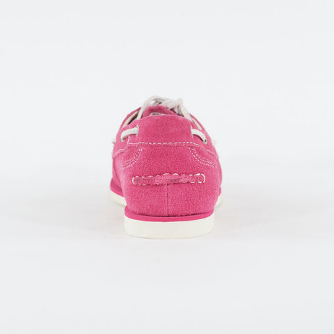 Womens Timberland Classic Unlined A14EI Magenta Leather Lace Casual Boat Shoes