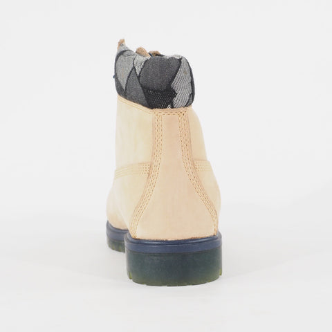 Mens Timberland 6 Inch Premium A1GEB Beige Leather Lace Up Casual Walking Boots