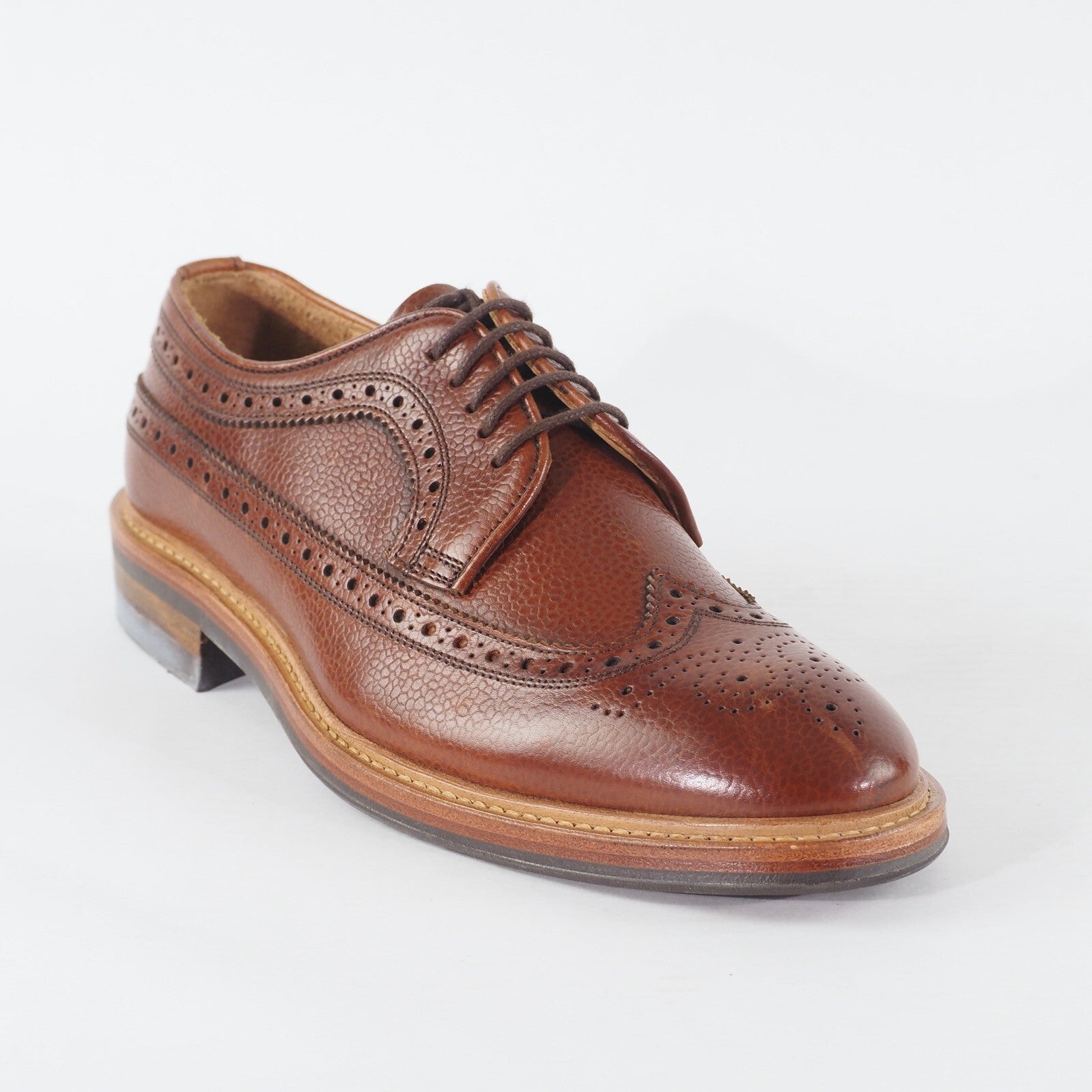 Mens John White Wroxton 11387 Dark Warm Brown Leather Lace Formal Oxford Shoes