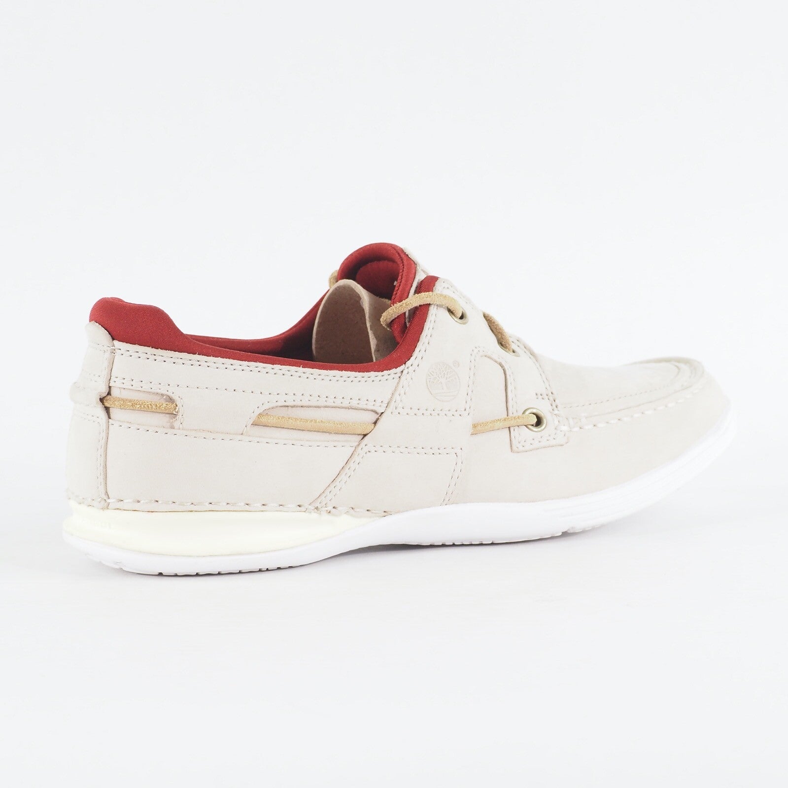 Mens Timberland Citi 2 Eyed 66154 Off White Nubuck Leather Lace Up Casual Shoes