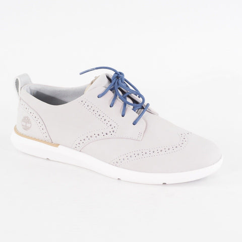 Womens Timberland Bradenton Oxford A25VA Light Grey Nubuck Leather Casual Shoes