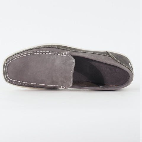 Mens Timberland Earthkeepers Heritage A1413 Grey Leather Slip On Boat Shoes