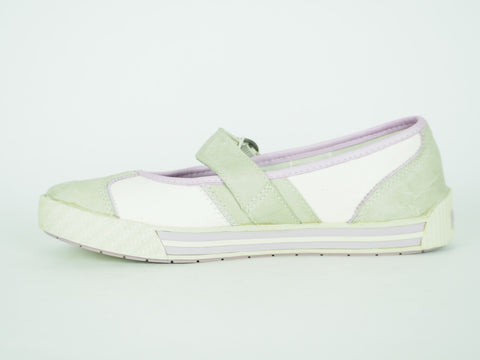 Junior Girls Timberland Metro Network 52952 Grey Leather Mary Jane Shoes UK 5.5