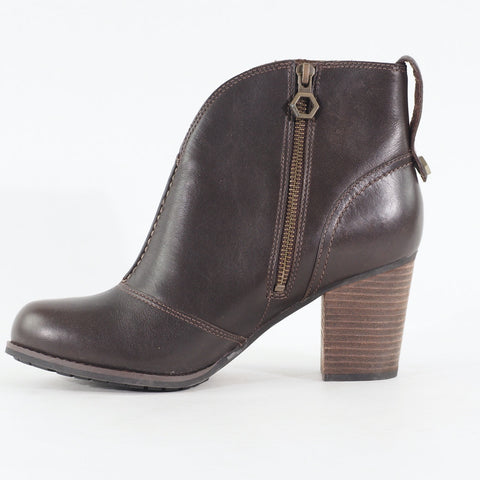 Womens Timberland Trenton 8543A Zip Side Ankle Brown Boots 