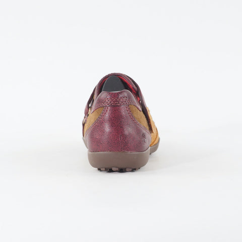 Womens Timberland Cicely Sport 63393 Rust Burgundy Leather Strap Casual Shoes