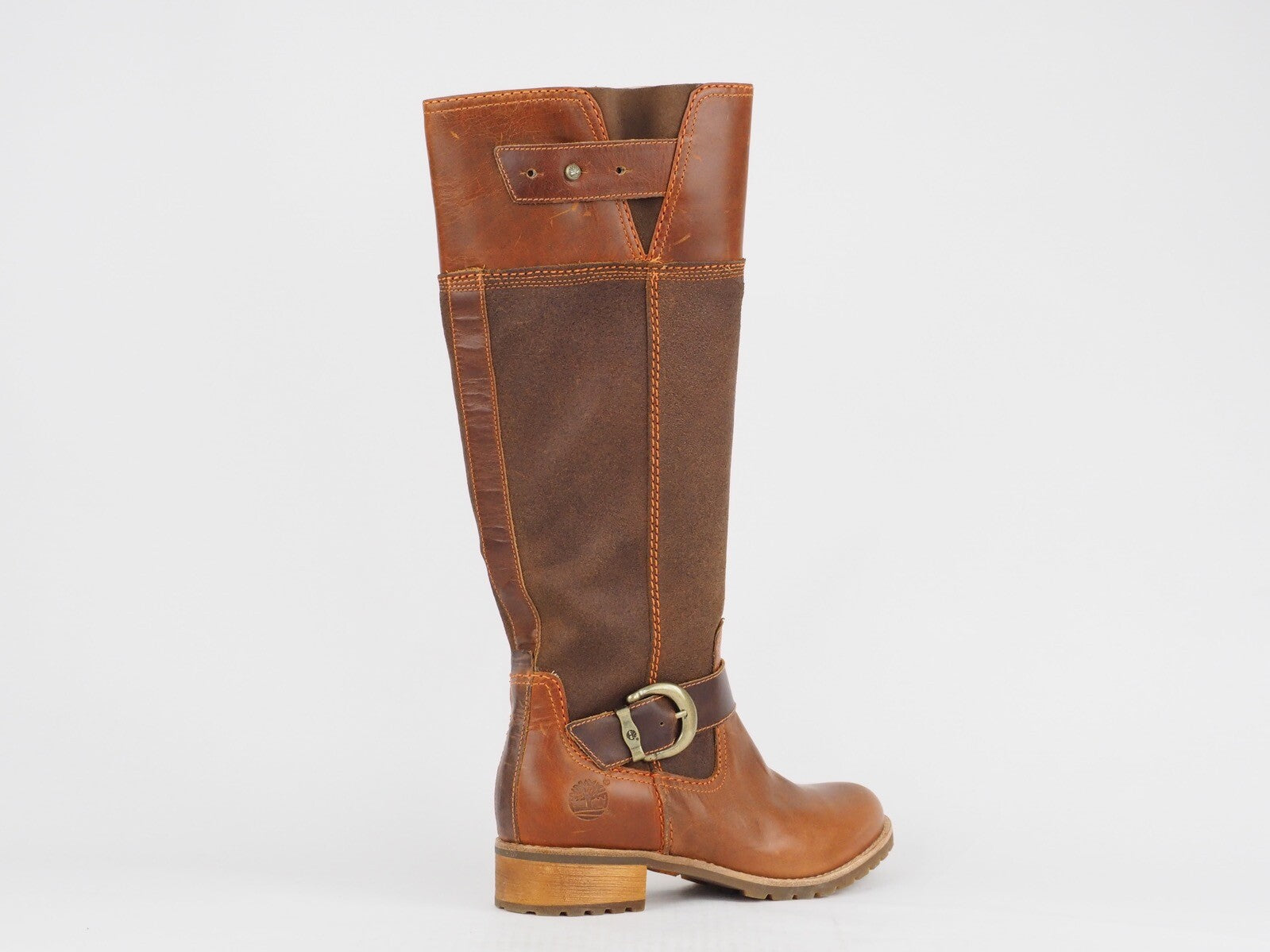 Womens Timberland Bethel 26639 Brown Leather Pull On Shoes Winter Tall Boots
