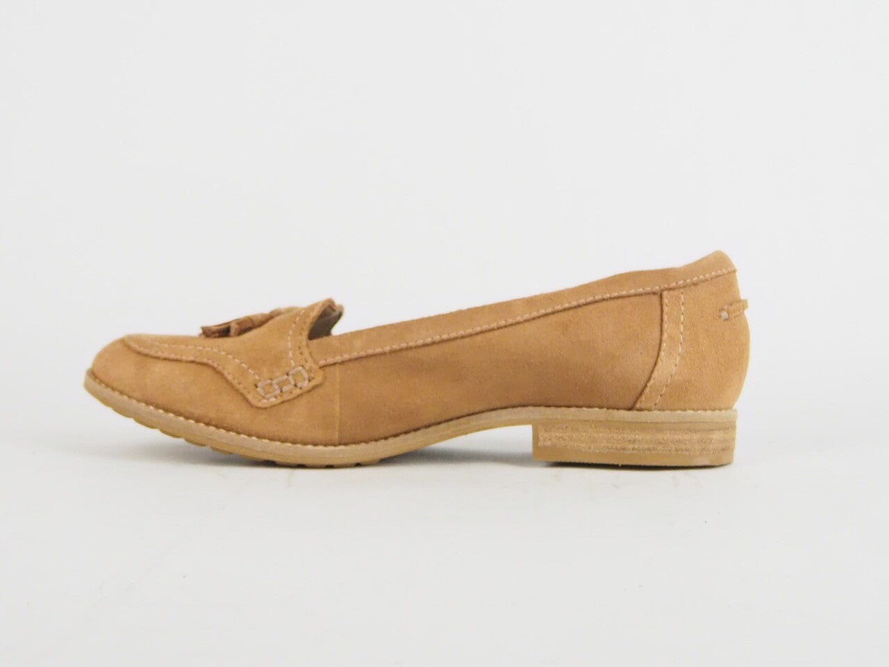 Womens Timberland Thayer RFD Suede 8150R Wheat Leather Slip On Casual Loafers