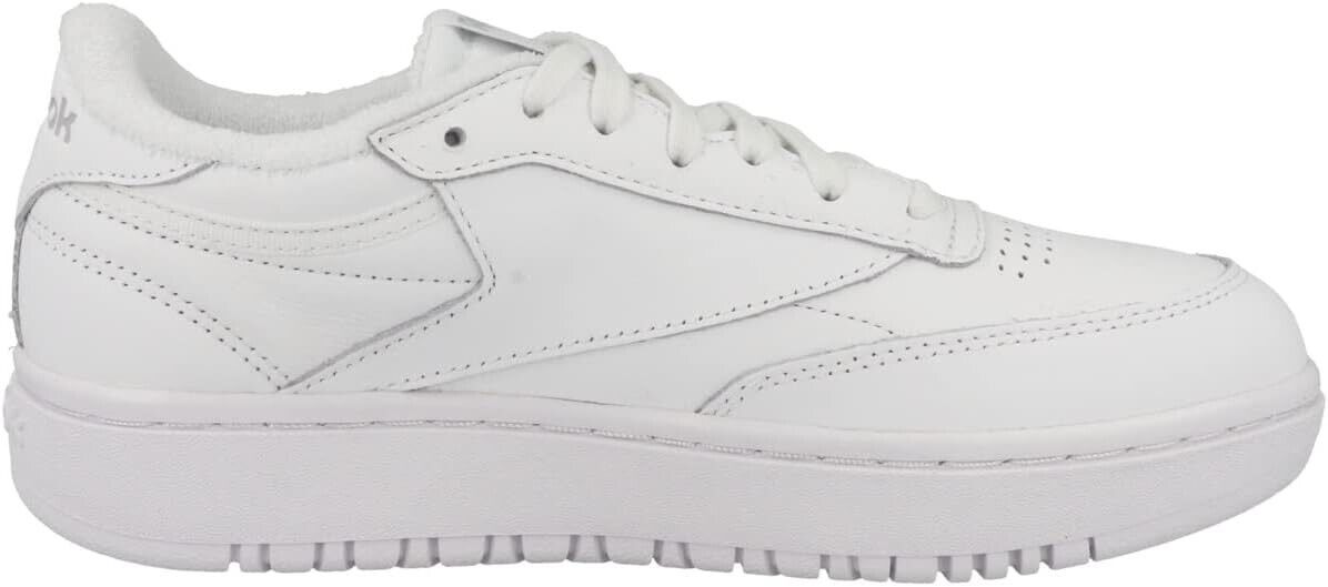 Women's Reebok Club C Double GW0854 Leather White Casual Lace Up Trainers