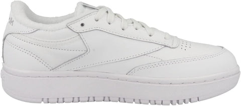 Women's Reebok Club C Double GW0854 Leather White Casual Lace Up Trainers