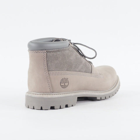 Womens Timberland Nellie Chukka A1GYX Medium Grey Nubuck Leather Lace Up Boots