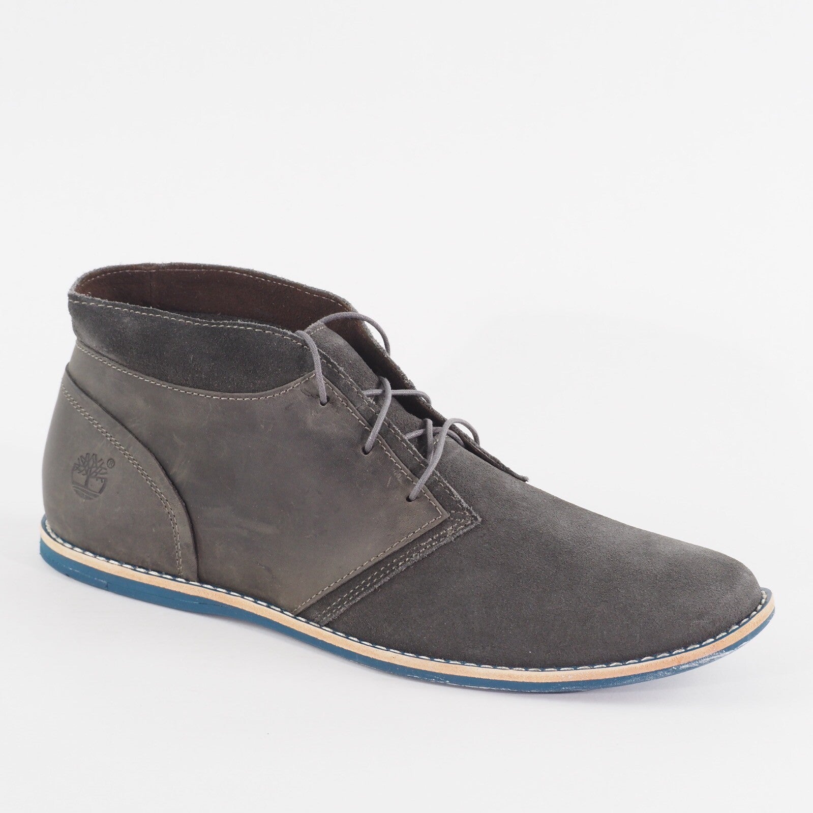 Mens Timberland EK Revenia Chukka 9737B Grey Leather Lace Casual Walking Boots