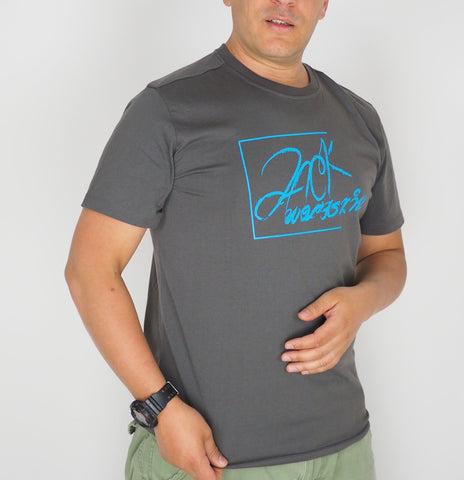 Mens Jack Wolfskin GRA 5006601 Dark Steel Casual Light Short Sleeve T Shirt