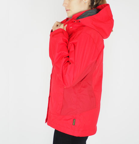Womens Jack Wolfskin Targhee 5001593 Zip Up Red Fire Waterproof Hiking Jacket