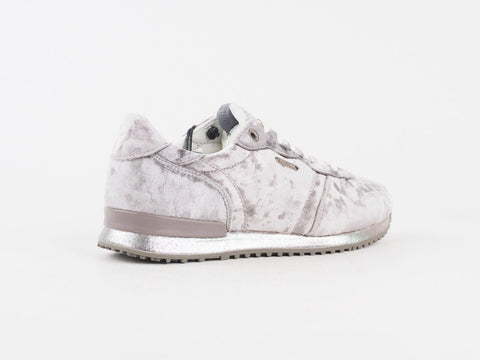 Womens Pepe Jeans Gable PLS30726 Velvet Grey Lace Up Walking Casual Trainers
