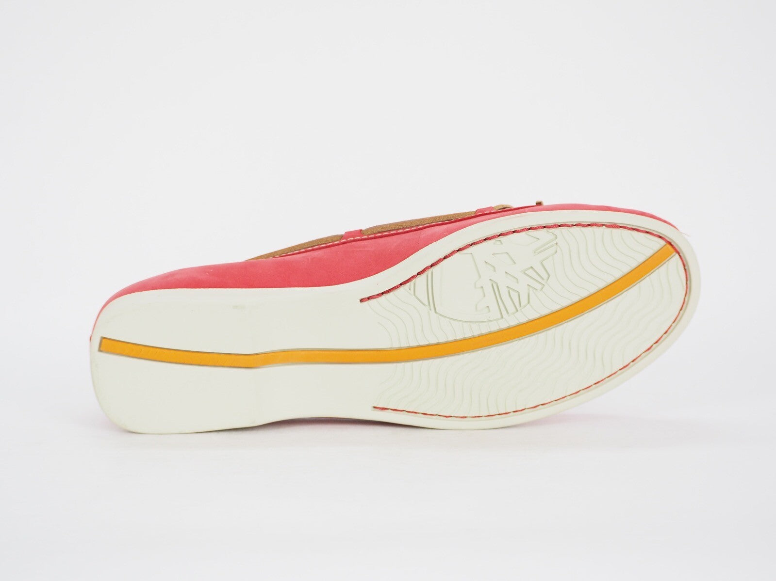 Womens Timberland Benin Ballerina 63133 Coral Red Leather Moccasins Shoes UK 7.5