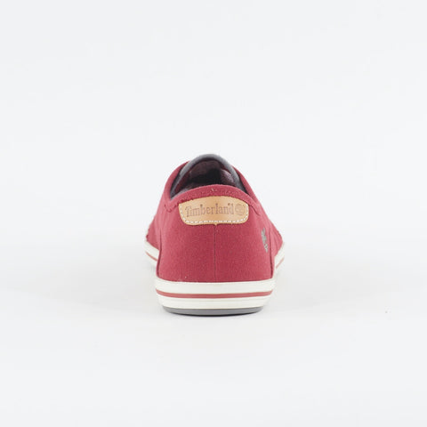 Mens Timberland EK Casco Bay 5228A Burgundy Canvas Lace Up Low Casual Shoes