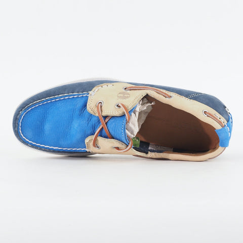 Mens Timberland Classic Hert 2 Eye 6936A Tan / Navy / Blue Leather Boat Shoes