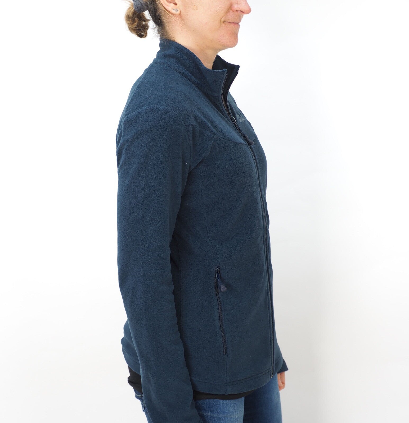 Womens Jack Wolfskin Perfor 5007721 Night Blue Zip Up Light Fleece Sweatshirt