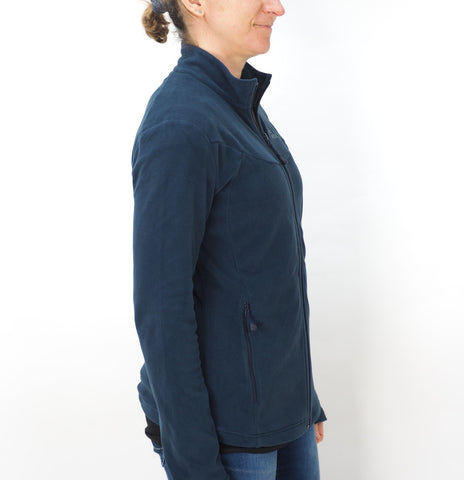 Womens Jack Wolfskin Perfor 5007721 Night Blue Zip Up Light Fleece Sweatshirt