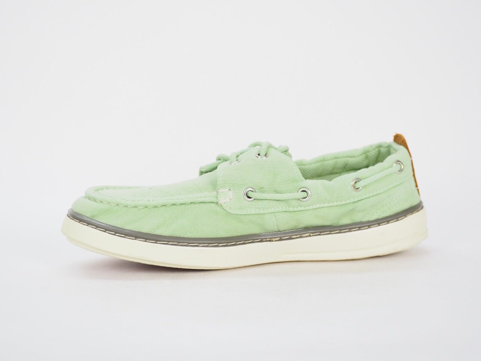 Mens Timberland Hookset Canvas A15HI Smoke Green Low Soft Casual Boat Shoes