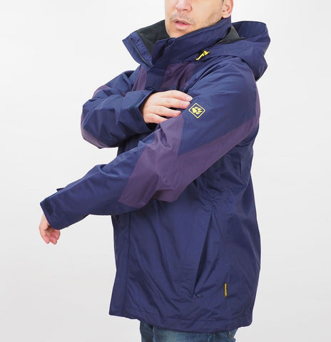 Mens Jack Wolfskin Uni 5006531 Evening Blue Breathable Warm Hooded Hiking Jacket