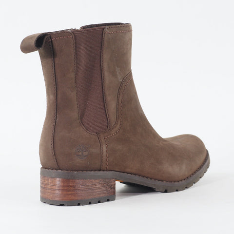 Womens Timberland EK Bethel 26658 Dark Brown Leather Zip Up Casual Chelsea Boots