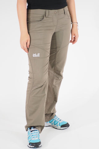 Womens Jack Wolfskin Manitoba 1502282 Silstone Windproof Stretch Hiking Trousers