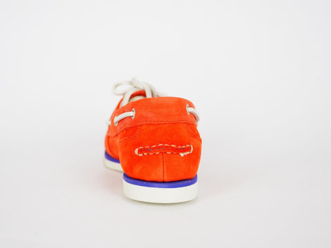Womens Timberland EK Classic 2 Eye 8860R Orange Leather Boat Shoes UK 5
