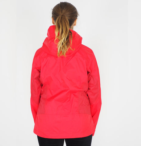 Womens Jack Wolfskin Targhee 5001593 Zip Up Red Fire Waterproof Hiking Jacket
