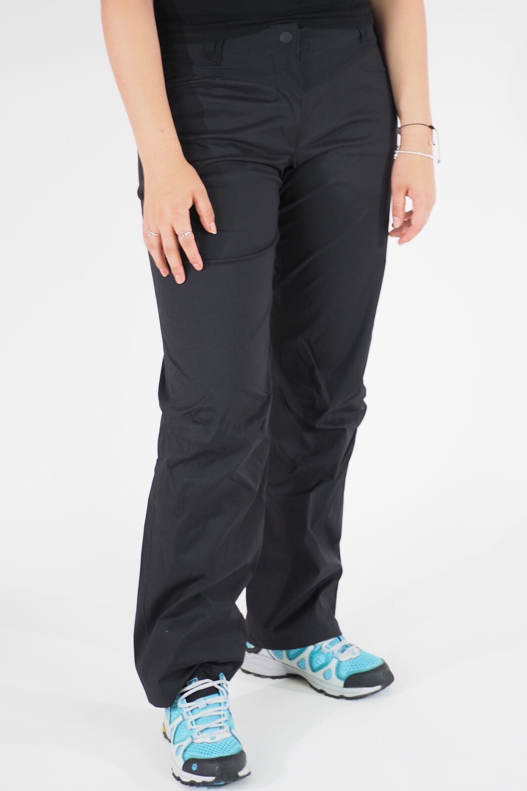 Womens Jack Wolfskin Dawson Flex 5014311 Black Warm Windproof Hiking Trousers