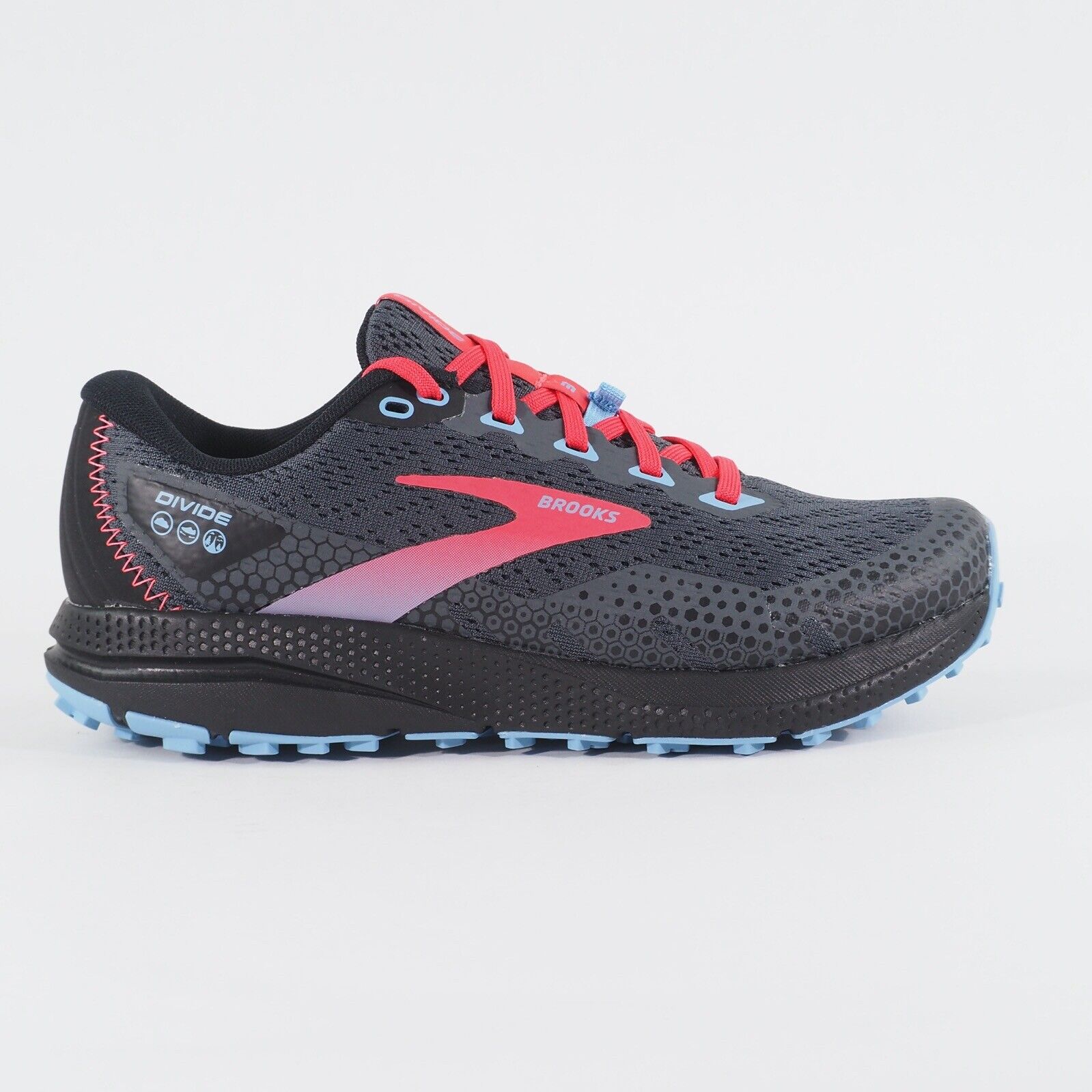 Womens Brooks Divide 3 Black 12036 1B 057 Walking Trail Light Running Trainers