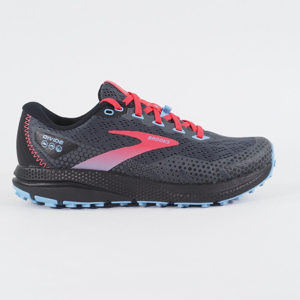 Womens Brooks Divide 3 Black 12036 1B 057 Walking Trail Light Running Trainers