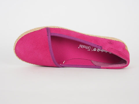 Womens Timberland Casco Bay A17AX Viva Pink Suede Slip On Shoes