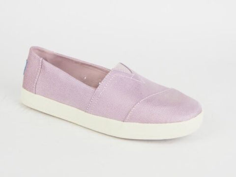 Womens Toms Avalon Burnished Lilac Shiny Woven Flats Slip On Trainers Uk 4.5