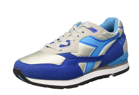 Diadora N 92 White Blue C4373 Lace Up Casual Trainers