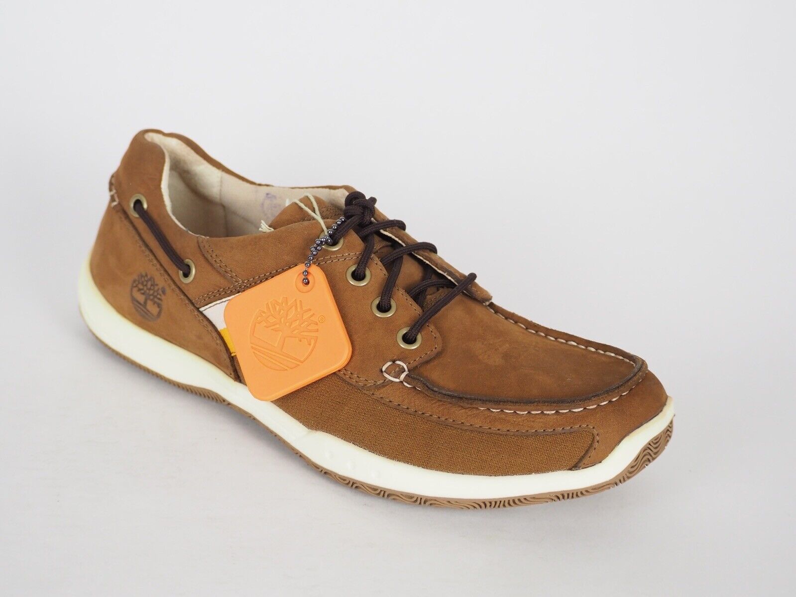 Mens Timberland Earthkeepers Sport 45539 Caramel Brown Leather Casual Boat Shoes