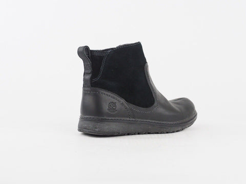 Womens Timberland Earthkeepers 8629A Black Leather Zip Up Shoes Ankle Boots