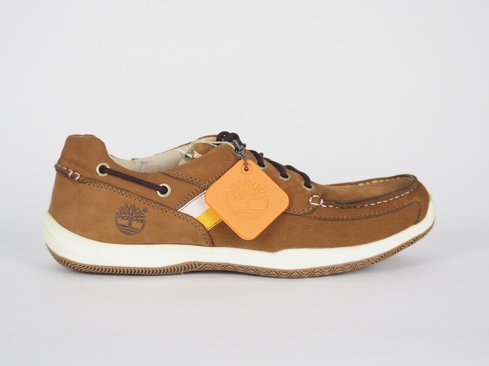 Mens Timberland Earthkeepers Sport 45539 Caramel Brown Leather Casual Boat Shoes