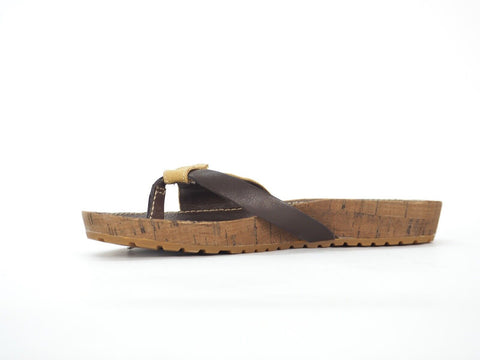 Womens Timberland Estela Thong 24692 Tan Leather Casual Light Summer Flip Flops