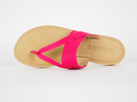Womens Timberland Sheafe Vivacious A14JO Magenta Leather Casual Thong Slipper