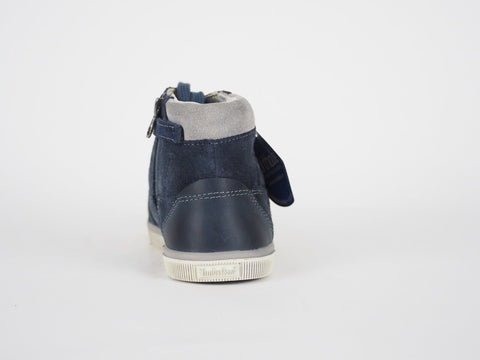 Boys Timberland 5976R Navy Leather Suede Zip Up Ankle Boots