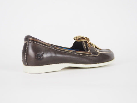 Womens Timberland Benin 62339 Dark Brown Leather Casual Moccasins Flat Shoes