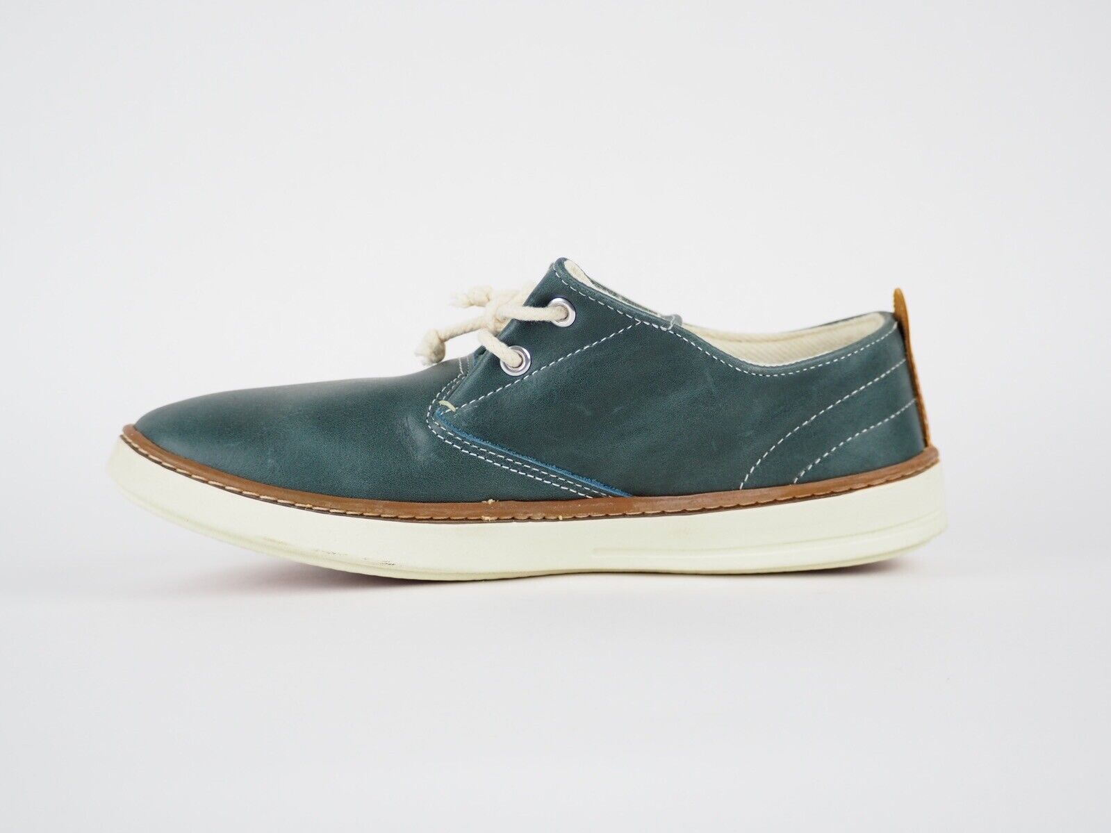 Womens Timberland Classic 2 Eye 9344 Teal Leather Casual Lace Up Soft Shoes