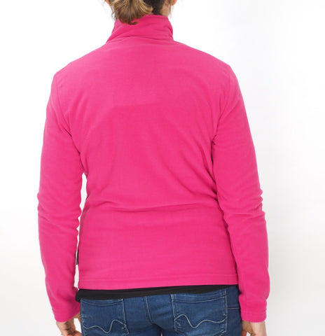 Womens Jack Wolfskin Gecko 17553 Azalea Red Half Zip Pullover Fleece Sweatshirt - London Top Style