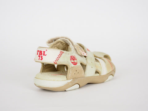 Boys Timberland Powerplay 70712 Off White Leather Fishermans Closed Toe Sandals